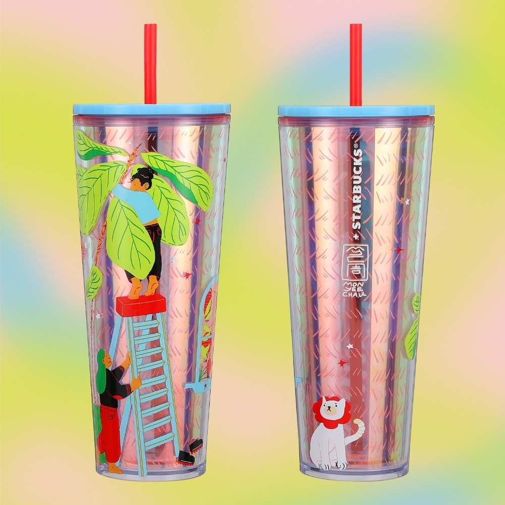 Starbucks Monyee Chau Cold Drink Tumbler with Straw